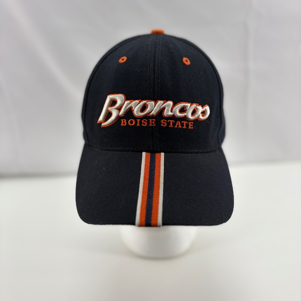 Boise State Broncos Hat Twins Enterprise Navy Blue Orange BSU Adjustable Cap